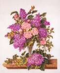 Click for more details of Lilac and Roses (cross stitch) by Eva Rosenstand