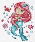 Click/tap for more details of Lili The Little Mermaid (cross stitch) by Les Petites Croix de Lucie