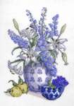 Click for more details of Lily & Larkspur (cross stitch) by Eva Rosenstand