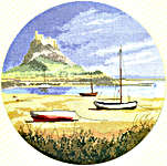 Click/tap for more details of Lindisfarne (cross stitch) by John Clayton