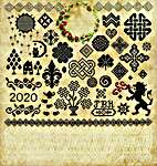 Click/tap for more details of Lion and Lace (cross stitch) by Paradise Stitchery