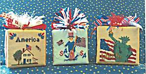 Click for more details of Little Bits - July Patriotic (cross stitch) by The Stitchworks
