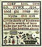 Click for more details of Little Deeds Sampler (cross stitch) by The Scarlett House