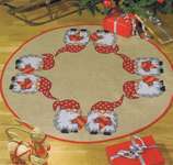 Click for more details of Little Santa Tree Skirt (cross stitch) by Permin of Copenhagen