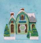 Click for more details of Little Snowy Green Cottage (cross stitch) by Nora Corbett