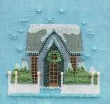 Click for more details of Little Snowy Grey Cottage (cross stitch) by Nora Corbett