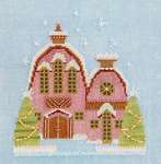 Click for more details of Little Snowy Pink Cottage (cross stitch) by Nora Corbett