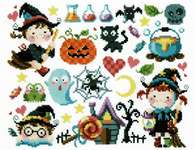 Click for more details of Little Witches (cross stitch) by Soda Stitch