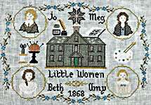 Click/tap for more details of Little Women (cross stitch) by Twin Peak Primitives