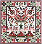 Click for more details of Live and Let Live (cross stitch) by Long Dog Samplers