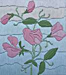Click/tap for more details of Long Stitch - Sweet Peas (long-stitch) by Anne Peden