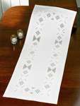 Click for more details of Long White Hardanger Table Runner (hardanger) by Permin of Copenhagen