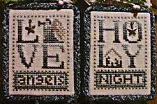 Click/tap for more details of Love Angels/Holy Night (cross stitch) by Hinzeit