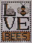 Click/tap for more details of Love Bees (cross stitch) by Hinzeit