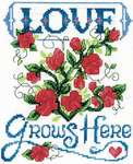 Click for more details of Love Grows Here (cross stitch) by Imaginating