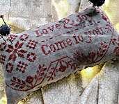Click/tap for more details of Love & Joy (cross stitch) by Heartstring Samplery