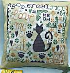 Click/tap for more details of Love My Cat Quaker (cross stitch) by Romy's Creations