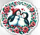Click/tap for more details of Love Penguins Needle Minder (needle minders) by Les Petites Croix de Lucie