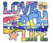 Click for more details of Love the Beach Life (cross stitch) by Imaginating
