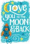 Click/tap for more details of Love you to the Moon (cross stitch) by Imaginating