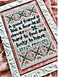 Click/tap for more details of Lucky To Have (cross stitch) by Sweet Wing Studio