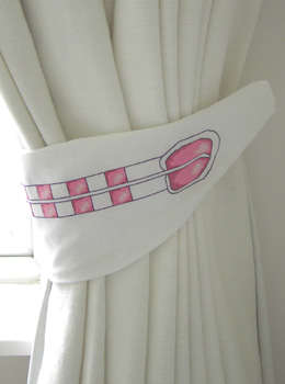 Click for more details of MacKintosh Style Curtain Tiebacks (cross stitch) by Anne Peden