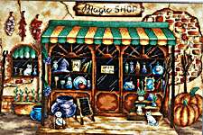 Click/tap for more details of Magic Shop (cross stitch) by Andriana