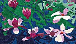 Click/tap for more details of Magnolia Glow (cross stitch) by Imaginating