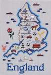 Click for more details of Map of England (cross stitch) by Sue Hillis Designs