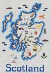 Click for more details of Map of Scotland (cross stitch) by Sue Hillis Designs