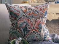 Click for more details of Marbled Cushion (tapestry) by Glorafilia