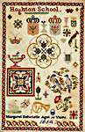 Click/tap for more details of Margaret Entwistle 1854 (cross stitch) by Hands Across the Sea Samplers