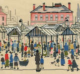 Click for more details of Market Scene, Northern Town (cross stitch) by Bothy Threads