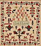 Click for more details of Mary Ann Preece 1851 (cross stitch) by Hands Across the Sea Samplers