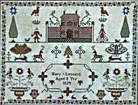 Click/tap for more details of Mary Leonard 1824 (cross stitch) by Victorian Rose Needlearts