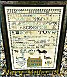 Click/tap for more details of Mary Miller 1842 (cross stitch) by The Scarlett House