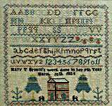Click for more details of Mary T. Broom 1824 (cross stitch) by The Scarlett House