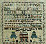 Click/tap for more details of Mary T. Broom 1824 (cross stitch) by The Scarlett House