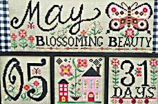Click/tap for more details of May Blossoming Beauty (cross stitch) by Quaint Rose Needlearts