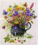 Click for more details of Meadow Flowers in a Vase (cross stitch) by Marjolein Bastin