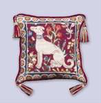 Click for more details of Medieval Dog Cushion Front (tapestry) by Glorafilia