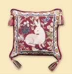 Click for more details of Medieval Rabbit Cushion Front (tapestry) by Glorafilia
