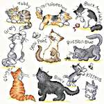 Click/tap for more details of Meow! (cross stitch) by Bothy Threads