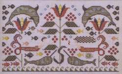 Click/tap for more details of Merfolk's Eden (cross stitch) by Plum Street Samplers