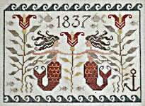 Click for more details of Mermaid Fraktur (cross stitch) by Plum Street Samplers