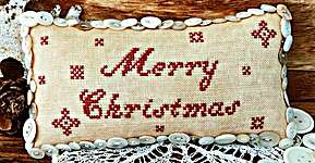 Click/tap for more details of Merry Christmas (cross stitch) by Annie Beez Folk Art
