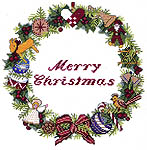 Click for more details of Merry Christmas (cross stitch) by Eva Rosenstand