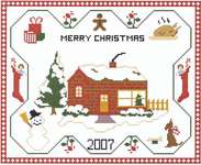 Click for more details of Merry Christmas Sampler (cross stitch) by Kappie Originals