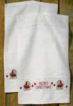 Click/tap for more details of Merry Christmas Towels (cross stitch) by Permin of Copenhagen