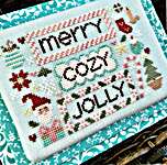Click/tap for more details of Merry Cozy Jolly (cross stitch) by Sweet Wing Studio